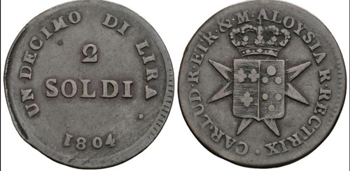 Italia soldi 1804 carlo - italia, 2