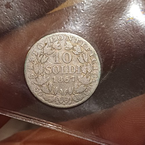 Stato pontificio soldi - soldi, 1867
