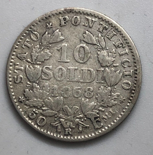 Soldi 1868 roma anno xxiii - soldi,